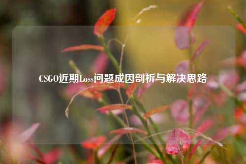 CSGO近期Loss问题成因剖析与解决思路