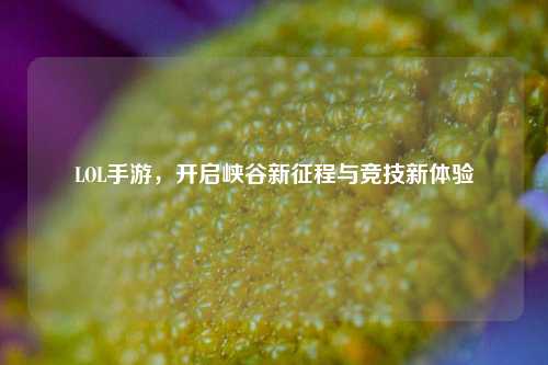 LOL手游，开启峡谷新征程与竞技新体验