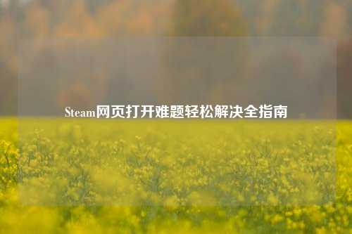 Steam网页打开难题轻松解决全指南