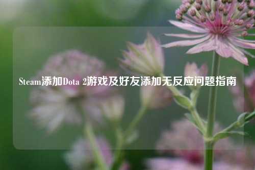 Steam添加Dota 2游戏及好友添加无反应问题指南